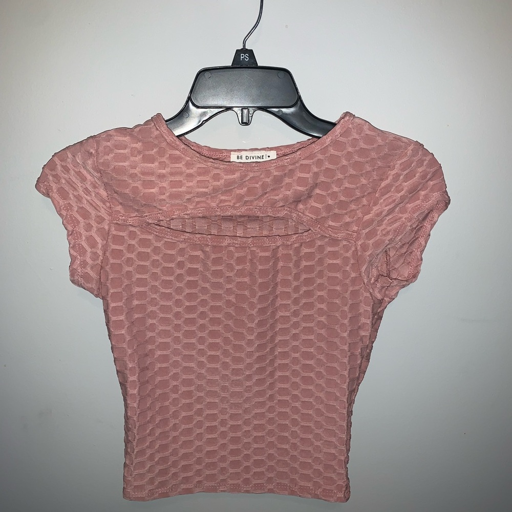 Light pink workout top
